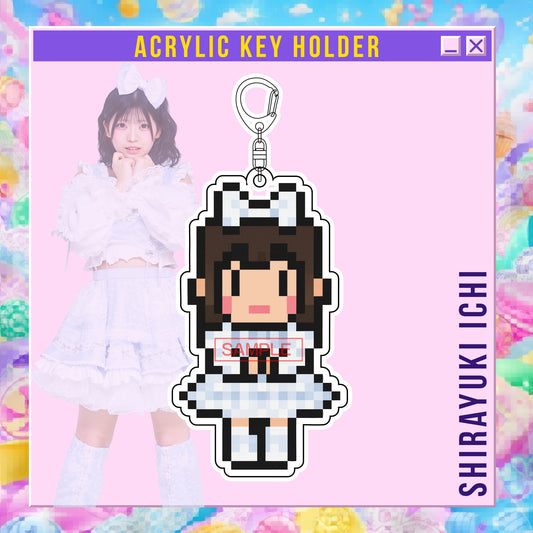【白雪いち】ドットアクリルキーホルダー